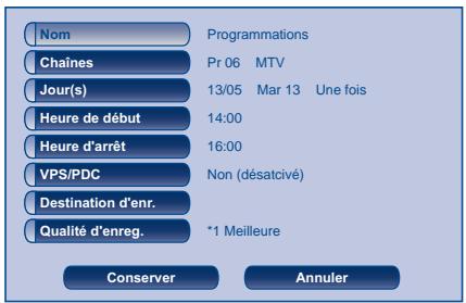 THOMSON DRH8755E - Programmation manuelle d'un enregistrement - 2