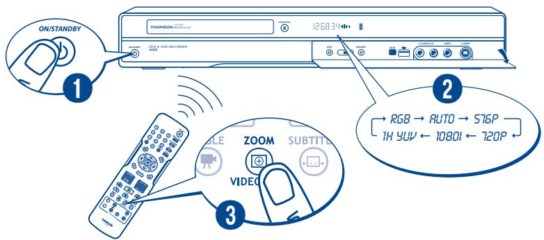 THOMSON DRH8755E - Choix des prises et réglages des signaux videoo - 2