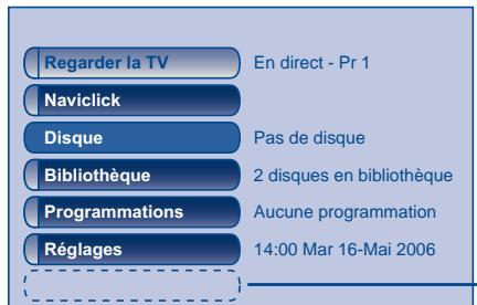 THOMSON DRH8755E - Les menus du lecteur - 1