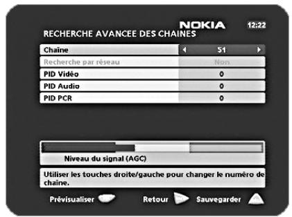 NOKIA MEDIAMASTER 110 T - Recherche manuelle avancée - 1