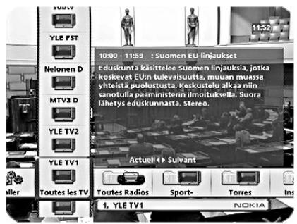NOKIA MEDIAMASTER 110 T - Utilisation du Navi Bars - 2