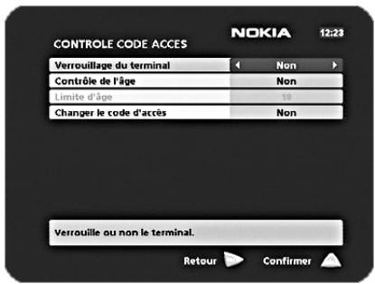 NOKIA MEDIAMASTER 110 T - Changer le code d'accès - 1
