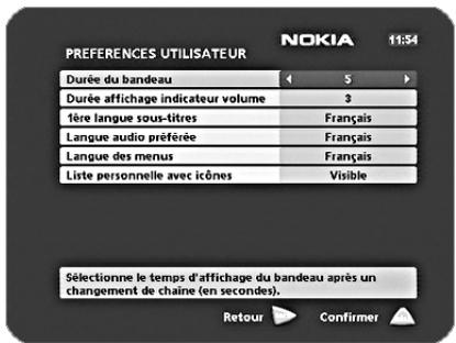 NOKIA MEDIAMASTER 110 T - Liste personnelle avec icones - 1