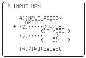 YAMAHA RXV-461B - Pour les prises OPTICAL INPUT 2 et 3 - 1