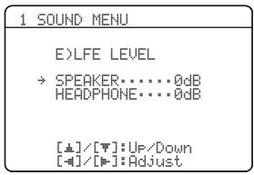 YAMAHA RXV-461B - E)LFE LEVEL - 1
