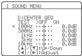 YAMAHA RXV-461B - Égaliseur de voie centrale D)CENTER GEO - 1