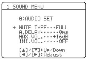YAMAHA RXV-461B - Réglages sonores G)AUDIO SET - 1