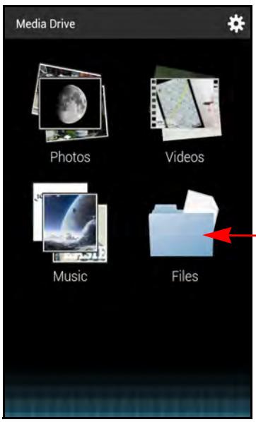 SANDISK COMMECT WIRELESS MEDIA DRIVE - Managing the Files Folder - 1
