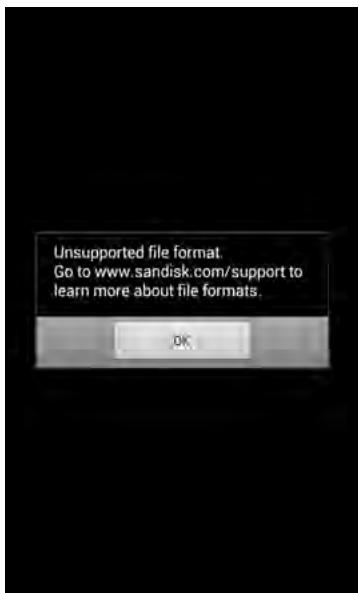 SANDISK COMMECT WIRELESS MEDIA DRIVE - Unsupported File Formats - 1