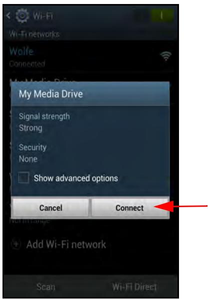 SANDISK COMMECT WIRELESS MEDIA DRIVE - In Wi-Fi settings, - 2