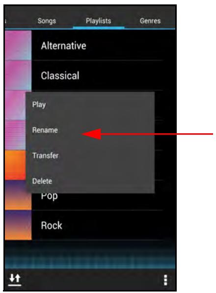 SANDISK COMMECT WIRELESS MEDIA DRIVE - Renaming a Playlist - 2