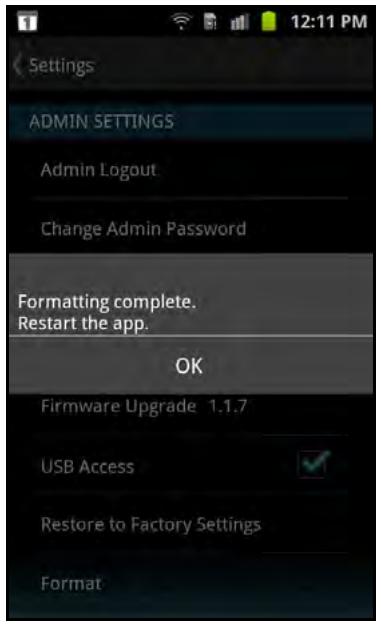 SANDISK COMMECT WIRELESS MEDIA DRIVE - In Admin Settings, tap Format: - 3