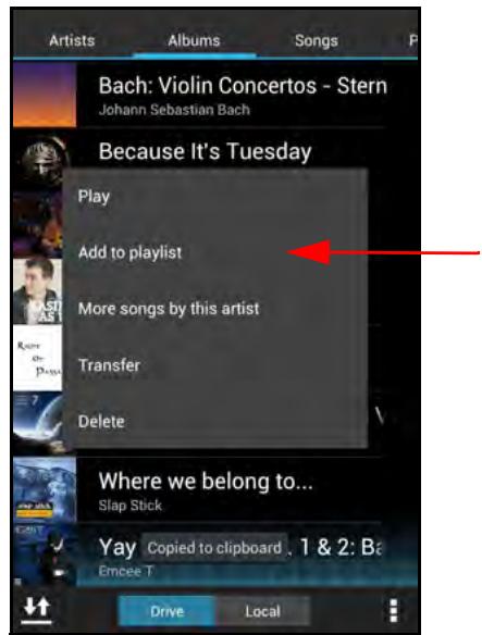 SANDISK COMMECT WIRELESS MEDIA DRIVE - Creating a Playlist - 1
