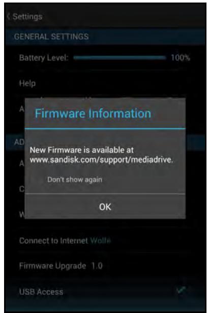 SANDISK COMMECT WIRELESS MEDIA DRIVE - Firmware Upgrade - 2