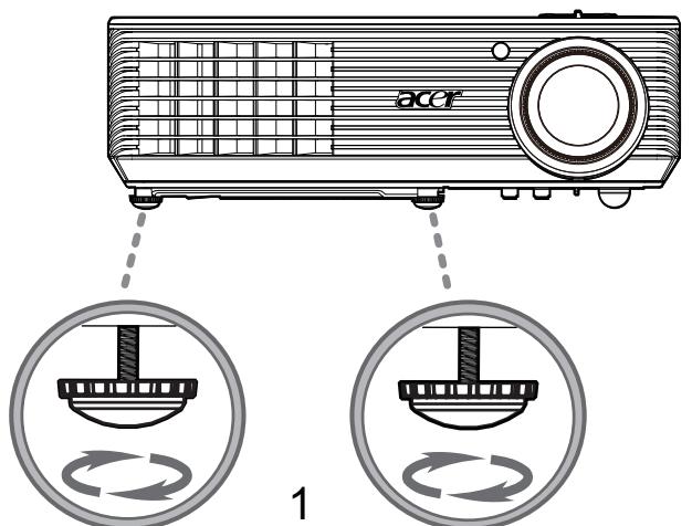 ACER H5360BD - Monter/baisser l'image: - 1