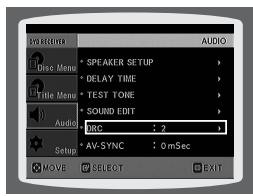 SAMSUNG HT-TP 33 NO/ARG - Configuration de la compression DRC (Compression de la plage dynamique) - 4