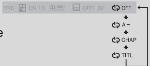SAMSUNG HT-TP 33 NO/ARG - Pour sélectionner le mode Répétable de lecture dans l'écran d'informations du disque - 2
