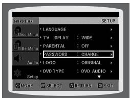 SAMSUNG HT-TP 33 NO/ARG - Configuration du mot de passer - 4