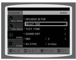 SAMSUNG HT-TP 33 NO/ARG - Configuration du temps de retard - 4