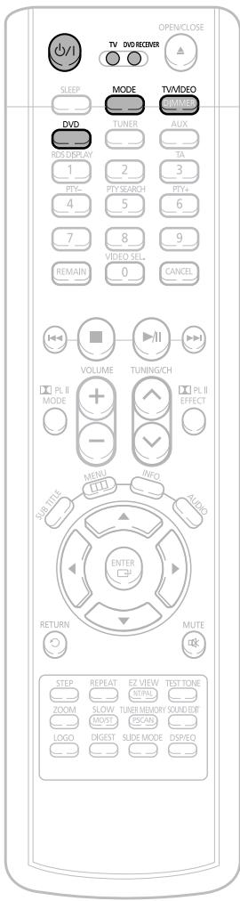 SAMSUNG HT-TP 33 NO/ARG - Contrôler le télévisuer et le lecteur DVD avec la télécommande - 1