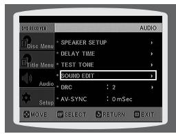 SAMSUNG HT-TP 33 NO/ARG - Méthode 1 Réglage de la qualité audio à partir de l'écran de configuration - 3