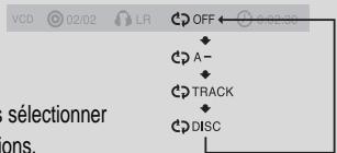 SAMSUNG HT-TP 33 NO/ARG - Pour sélectionner le mode Répétable de lecture dans l'écran d'informations du disque - 4