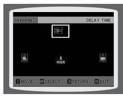 SAMSUNG HT-TP 33 NO/ARG - Configuration du temps de retard - 5