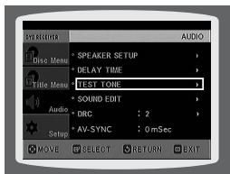 SAMSUNG HT-TP 33 NO/ARG - Configuration du test de tonalité - 3