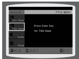 SAMSUNG HT-TP 33 NO/ARG - Utilisation du menu du titre - 2