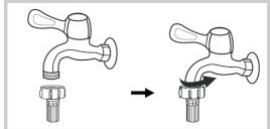 THOMSON Lave_linge_hublot_TW1412 - La machine doit être connectée à une alimentation en eau froide. - 2