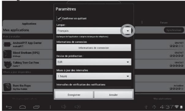 LEXIBOOK TABL.ADVANCE2 - - Changer la langue du Lexibook® Market - 2