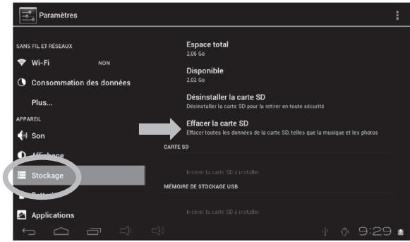 LEXIBOOK TABL.ADVANCE2 - - Formater la carte mémoire - 1