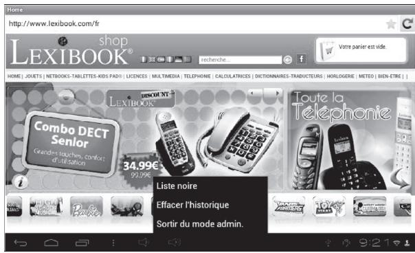LEXIBOOK TABL.ADVANCE2 - Le navigateur Internet Lexibook® Protect - 8
