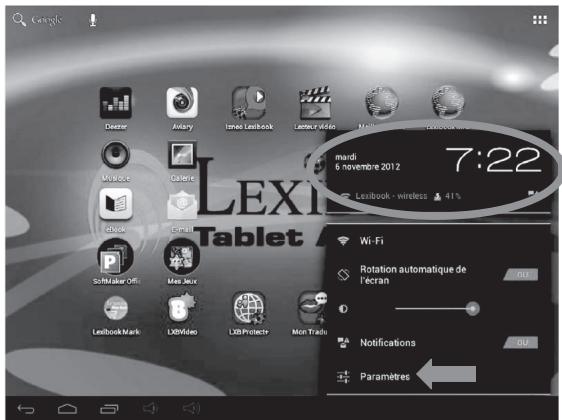 LEXIBOOK TABL.ADVANCE2 - Activer la fonction Wi-Fi de la tablette - 2