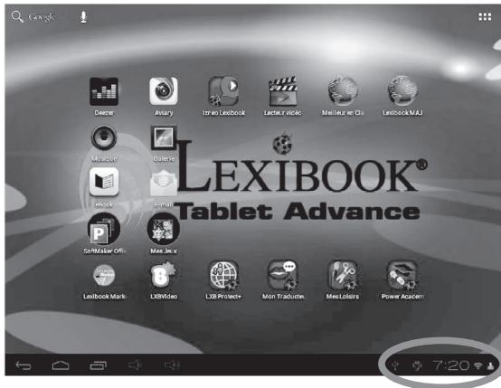 LEXIBOOK TABL.ADVANCE2 - Activer la fonction Wi-Fi de la tablette - 1