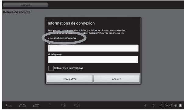 LEXIBOOK TABL.ADVANCE2 - Sélectionne « Je souhaite m'inscrite » - 1