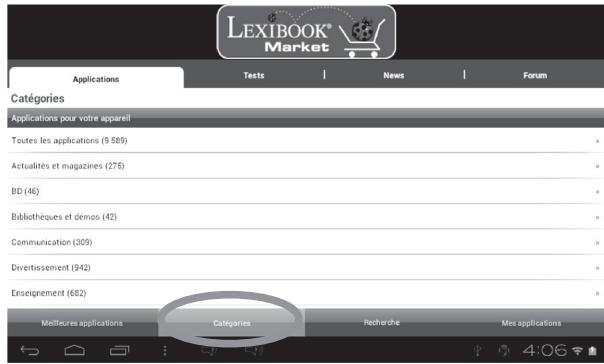 LEXIBOOK TABL.ADVANCE2 - - Rechercher des applications sur le Lexibook® Market - 1