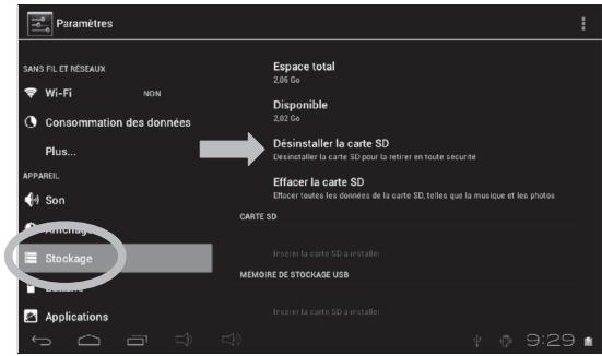 LEXIBOOK TABL.ADVANCE2 - - Retirer la carte mémoire - 1