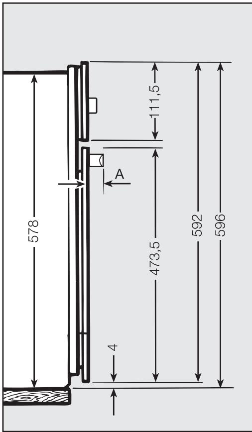 DARTY H5240BPNOIR - Dimensions détaillées de la façade - 1