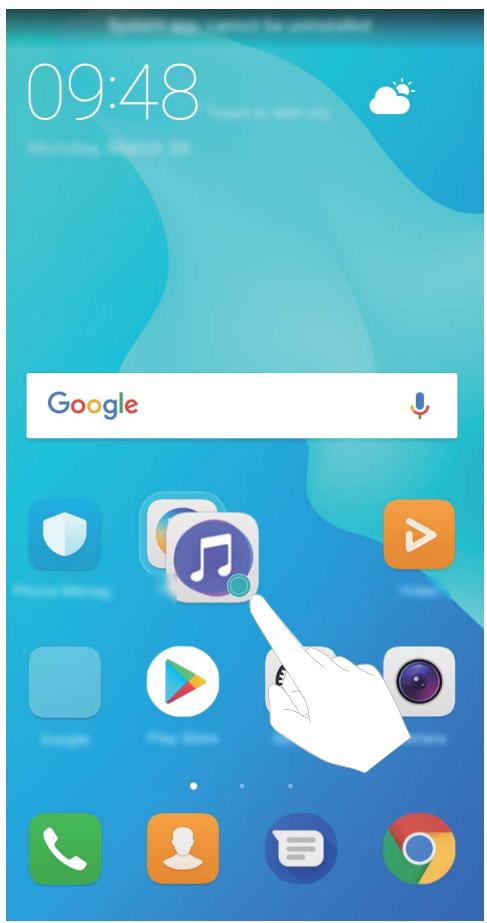 HONOR 7S OR 1660 - Gérer les icones de l'écran d'accueil - 1