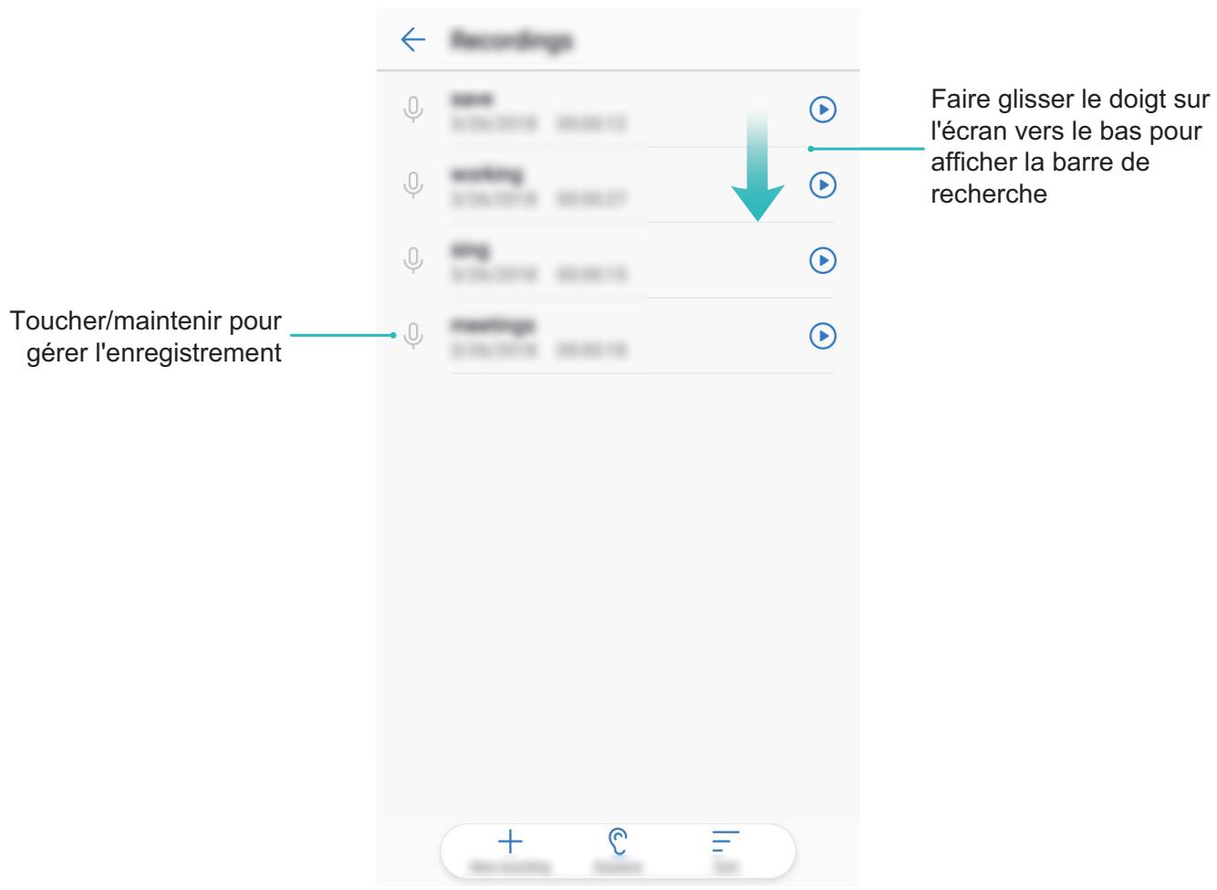 HONOR 7S OR 1660 - Utiliser Enregistreur sonore pour prendre des notes audio - 1