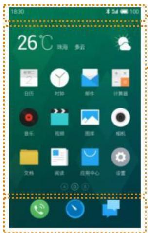 COPIC MEiZUm2 mini 16 BLANC4184467MEIZ1 - Barre de notification et multi-tâches - 1