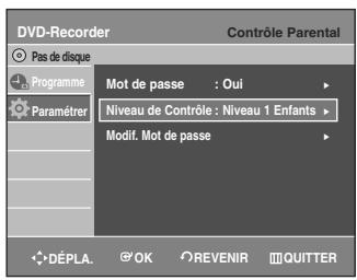 SAMSUNG AK68-01003B-00 - Appuyez sur les boutons ▲▼ pour sélectionner Niveau de Contrôle. - 1
