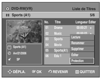 SAMSUNG AK68-01003B-00 - Appuyez sur les boutons ▲▼ pour sélectionner Protection, puis appuyez sur le bouton ▶ ou OK. - 1