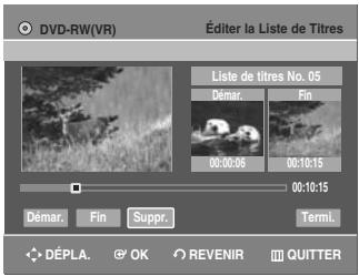 SAMSUNG AK68-01003B-00 - Appuyez sur la touche OK bau point de fin. L'image et l'heure du point de fin s'affichent dans la fenêtre Point de fin de la suppression de la section. - 1