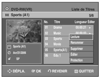 SAMSUNG AK68-01003B-00 - Appuyez sur les touches ▲▼ pour sélectionner l'entrée de la Liste de titres que vous souhaitez modifier, puis appuyez sur la touche OK ou ▶. - 1