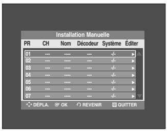 SAMSUNG AK68-01003B-00 - Appuyez sur les boutons ▲▼ pour sélectionner Installation Manuelle, puis appuyez sur le bouton ▶ ou OK. - 1