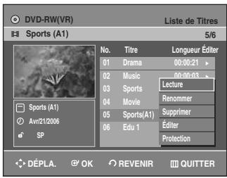 SAMSUNG AK68-01003B-00 - Appuyez sur les touches ▲▼ pour sélectionner l'entrée de la Liste de titres que vous souhaitez supprimer, puis appuyez sur la touche OK ou ▶. - 1