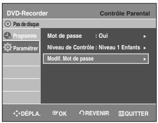 SAMSUNG AK68-01003B-00 - Appuyez sur les boutons ▲▼ pour sélectionner Modif. Mot de passe. - 1