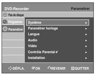 SAMSUNG AK68-01003B-00 - Appuyez sur les boutons ▲▼ pour sélectionner Paramétrer, puis appuyez le bouton ▶ ou OK. - 1
